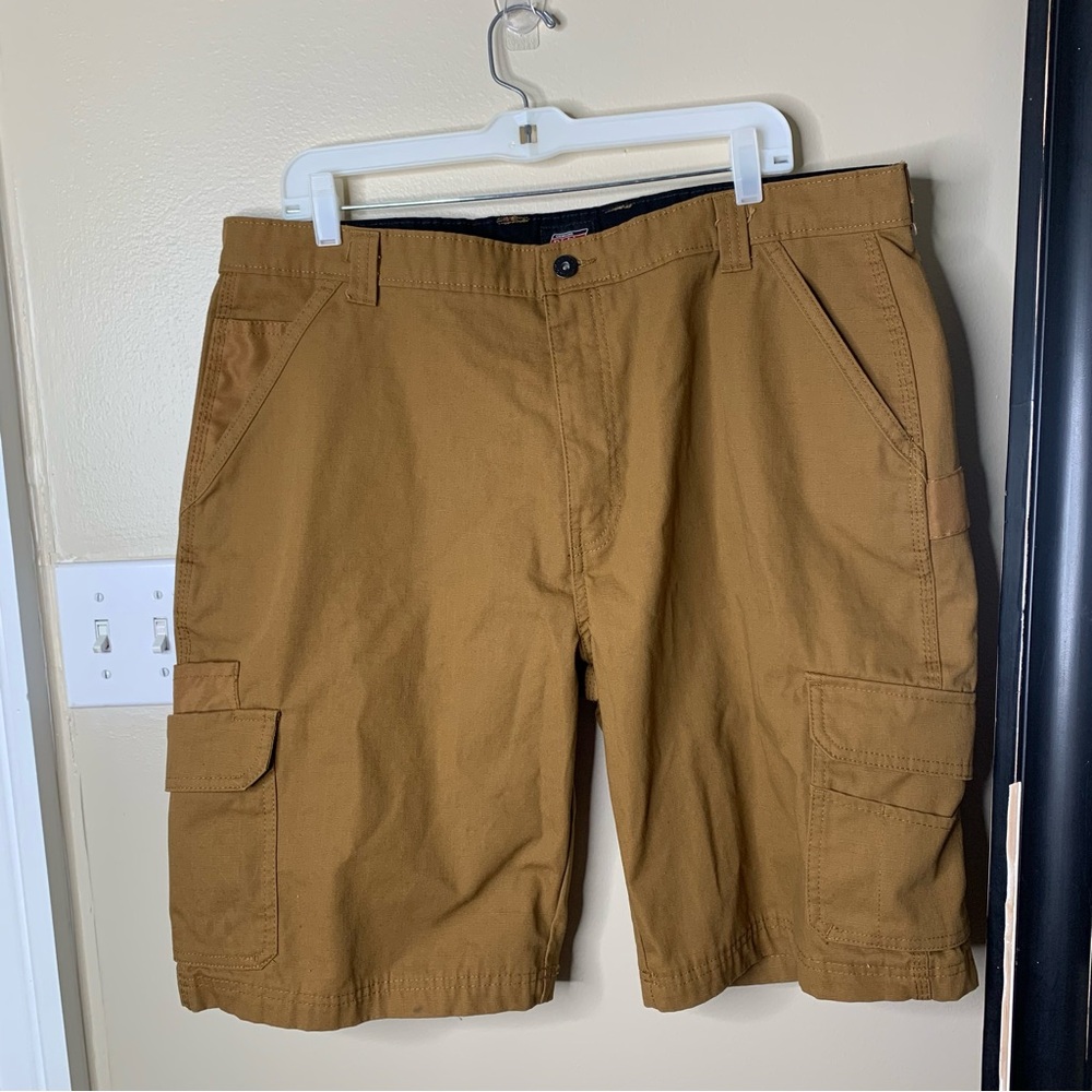 Dickies Shorts Mens 38 Duck Brown Ripstop Ultimate Cargo Pants